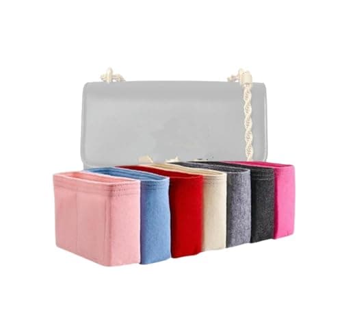 Image of Xoppia Bag Organizer compatible with Tory Burch Small Eleanor Bag. Felt Insert Liner for Women Handbag. (Black, Style A: Exposure)