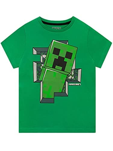 Image of Minecraft Boys T-Shirt Age, 13-14 Years, Green
