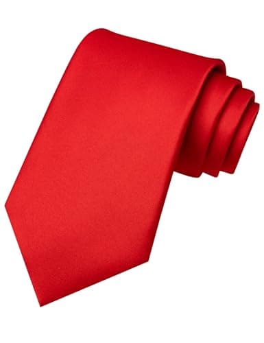 Image of RBOCOTT Red Tie Mens Necktie for Business and Wedding Party(21)
