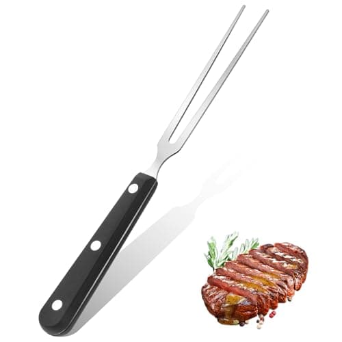 Image of Carving Fork for Meat, Grill Serving Forks Heavy Duty Two Prong Meats Forks Two Prong Stainless Steel Meat Fork with Long Heat Resistant Handle for Slicing Serving Roasts, BBQ Kitchen Grill Essential
