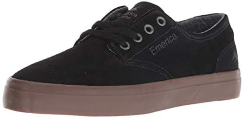 Image of Emerica Boy's The Romero Laced Youth Skate Shoe, Black/White/Gum, 5.5C Medium US Big Kid