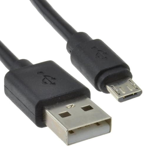 Image of kenable USB 2.0 A to Micro B Data and Charging Cable 24AWG Copper Shielded Lead for Android Phones Tablets 0.5m Black