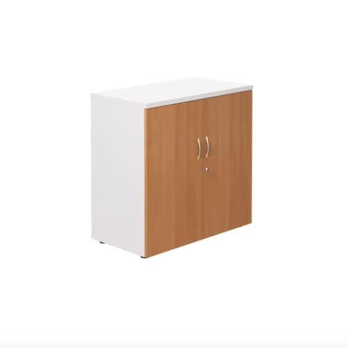 Image of Jemini Cupboard 800x450x800mm White/Beech KF822684