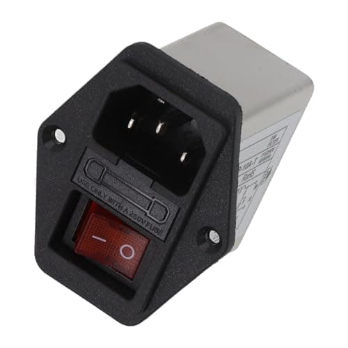 Image of IEC Socket Power Filter CW2B-T CW2C-T 3A 6A 10A EMI Electromagnetic Filter with Light Safety Switch - for Industrial Equipment (CW2B-10A-T)