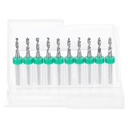 Image of sourcing map 10pcs PCB Drill Bit Set 1/8" Shank 2.5mm Tungsten Carbide Micro Twist Drill Bits Tools for Print Circuit Board Jewelry Plastic Wood Soft Metal