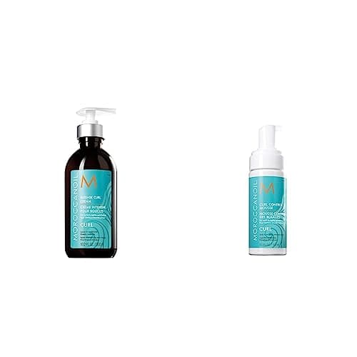 Image of Moroccanoil Intense Curl Cream, 300ml & Curl Control Mousse, 150ml