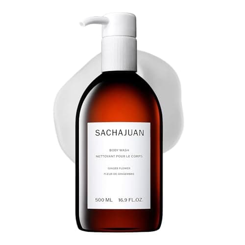 Image of SACHAJUAN Body Wash Ginger Flower 500ml with Earth Silk Technology, Soothes, Hydrates and Repairs Skin. Bergamot and Lemon Scent. Vegan Friendly, Free from Parabens.