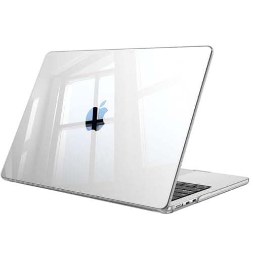 Image of FINTIE Case for MacBook Air 13 inch M5 (2026)/M4 (2025)/M3 (2024)/M2 (2022), Clear Hard Shell Cover for Macbook Air 13.6 inch, for Retina/Touch ID, Models A3449 A3240 A3113 A2681, Crystal Clear