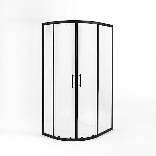 Image of Milano Nero Black Offset Quadrant Shower Enclosure - 1000mm x 800mm