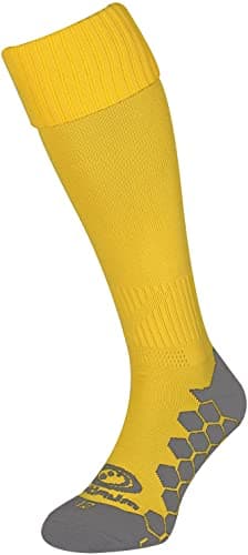 Image of Optimum Classico Sports Socks - Moisture-Wicking, Breathable, Cushioned for Football, Rugby, Athletics - Lightweight, Quick-Dry Yellow, Junior (3-6)