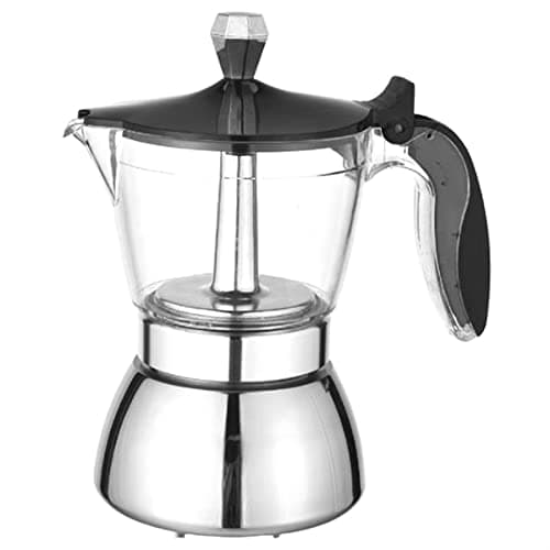 Image of LRFVADW Coffee Machines Moka Pot 4 Cup Stovetop Espresso Maker Coffee Percolator Machine Premium