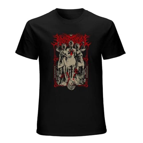 Image of Lorna Shore Est Tshirt for Men Pierced of The Abyss Round Neck Basic T Shirt Distinctive Birthday Gifts Tops Black XXL