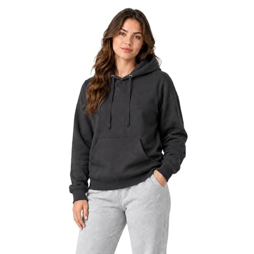 Image of Makii Hoodies for Men & Women UK - Unisex Plain Pullover Hooded Sweatshirt long Sleeve Inside Fleece Hoodie Top For Gym Work Running, S (s), Dark Grey