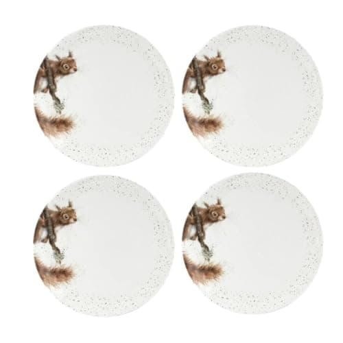 Image of Portmeirion Home & Gifts WNPN4077-XB Dinner Plate-Set of 4, Ceramic, Red