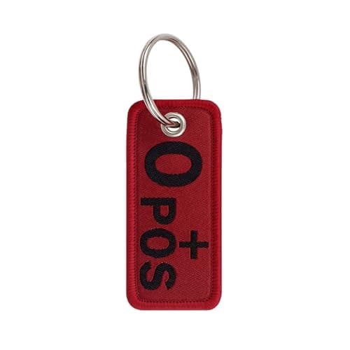 Image of Creative Blood Type Keychain Fashion Keychain Gift for Friends Family Embroidered Key Holder Bag Accessories Keychain for Daily Use, b, One Size
