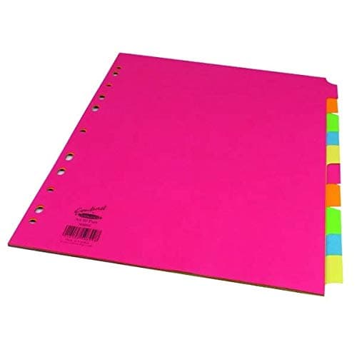 Image of 2 X Concord Divider 10-Part A4 160gsm Bright Assorted 50899+ Finchley Pen Free