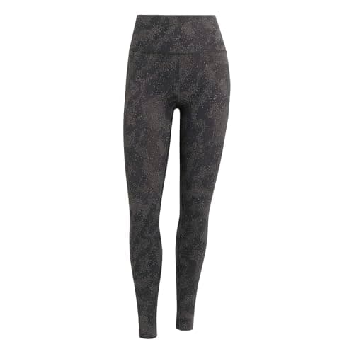 Image of adidas Women's All Me Print 7/8 Leggings, Charcoal/Black, M