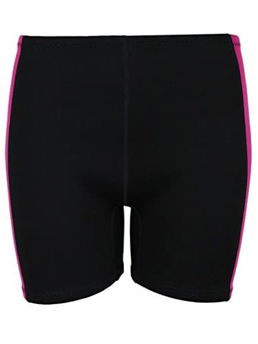 Image of Two Bare Feet Women's 3mm Harmony Wetsuit Shorts - Neoprene Swim, Surf & Paddleboard Shorts for Diving & Watersports - Lightweight & Flexible Fit (Black/Raspberry, S)