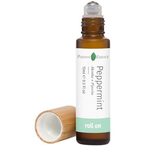 Image of Peppermint Essential Oil Roll On, Calming, Headache, Tension and Stress Relief, Pure Peppermint Essential Oil and Jojoba Oil for Skin Nourishment, Leak-Proof Metal Rollerball, Travel Roll-on (15mL)