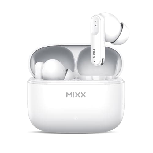 Image of Mixx StreamBuds Switch S7 True Wireless Bluetooth Earbuds – Soft Silicone Cushions (S/M/L), 18H Playtime, USB-C Charging Case, Quick Charge, Touch Controls, Hands-Free Calling (WHITE)