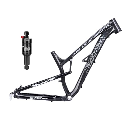 Image of HZXQCVB DH/XC/AM Full Suspension Bike Frame 27.5x17'' Softtail Mountain Bike Frame With Rear Shock Absorber Aluminium Alloy Disc Brake Quick Release 135mm(Svart)