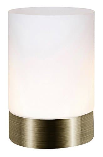 Image of Small Antique Brass Touch Dimmable Table Lamp with Frosted Glass Shade by Happy Homewares