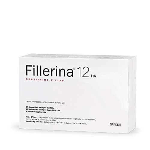 Image of Fillerina 12 Densifying-Filler – Intensive Anti-Aging Treatment Grade 5 (2x30ml) | Restores Volume, Reduces Wrinkles & Skin Laxity | Hyaluronic Acid, Collagen & Elastin | For Advanced Signs of Aging