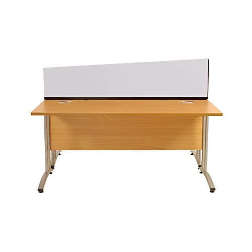 Image of Panelwarehouse Angled Desk Divider Partition Screens Desktop - 5 Widths & 11 Double Sided Pinnable Fabric Colours (Grey, 1200mm x 400mm x 300mm)