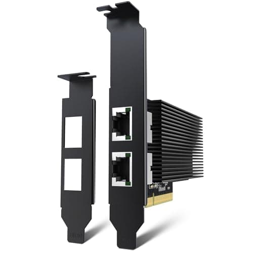Image of 10G Network Card Dual RJ45 Port, YuanLey 10G Base-T Ethernet Card with Intel X540 Conrtoller, PCIE to 10Gb RJ45 Ethernet Adapter NIC Compatible with PCI Express X8,X16, for Windows, Linux OS, VMware