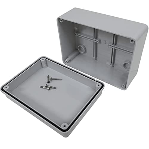 Image of Junction Box 150mm x 110mm x 70mm Waterproof IP56 PVC Plastic Adaptable Enclosure Outdoor Lighting Cable Electrics Connection