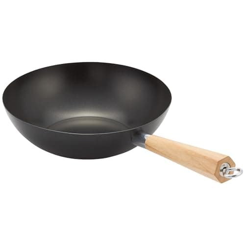 Image of Judge Essentials Stir Fry Wok, 26cm - Non Stick & Carbon Steel - Stay Cool Wooden Handle