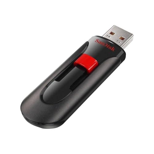 Image of SANDISK Cruzer Glide USB Flash Drive 256GB (USB 2.0, storage for important files, Music, Photos and Videos, SecureAccess software, Password Protection, 128-bit AES encryption) Red/Black