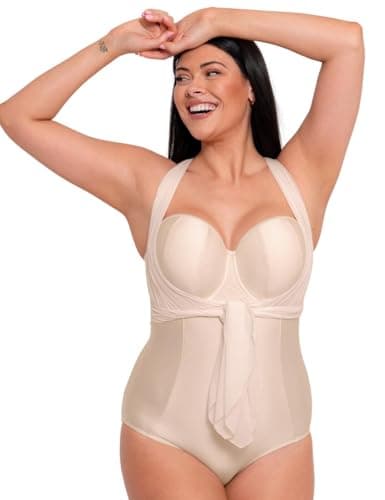 Image of Curvy Kate Wrapsody Bandeau Strapless Multiway Swimsuit Oyster 38E
