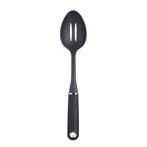 Image of MasterClass Slotted Spoon with Soft Grip Handle, Non Stick Safe Nylon, 34 cm