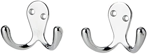 Image of Merriway BH04887 (2 Pcs) Twin Robe Hook Chromed - Pack of 2 Pieces