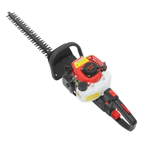 Image of 2 Stroke 180° Rotatable Long Reach Petrol Hedge Trimmer With Twin Blade Motor Trimmers Cordless Handle Cutter Pole Pruner Double Sided Air Cooled Cutting Easy Starting Blades Brush Powered 22.5Cc