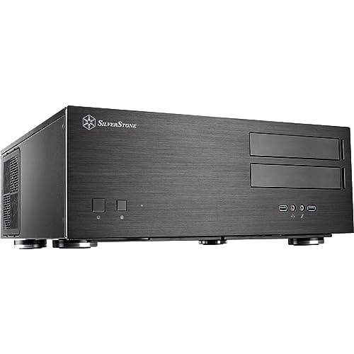 Image of SilverStone Technology SST-GD08B Grandia HTPC ATX Desktop Case with High-Performance and Quiet Cooling System, Black