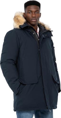Image of Schott NYC Men's Nelson20 Parka Not Applicable, Navy, Medium