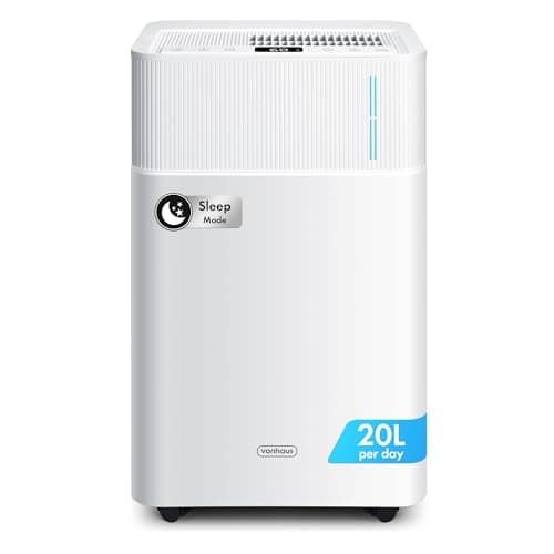 Image of VonHaus Dehumidifier 20L/Day, 4.5L Water Tank – Moisture Extraction Machine For Damp, Condensation, Laundry/Clothes Drying, Prevents Mould & Smells – For Home, Bedroom, Utility Room & More