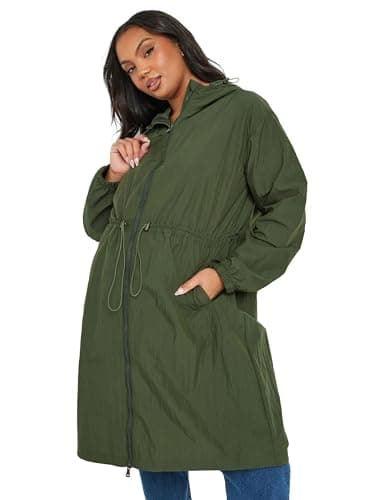 Image of Yours Bump It Up Maternity Curve Lightweight Parka Jacket - Women's - Plus Size Curve