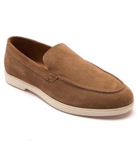 Image of Thomas Crick 'Fenway' Men's Suede Leather Slip-on Casual Loafer Shoes