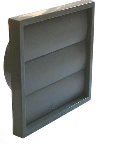 Image of 100mm Anthracite Grey Gravity Wall Grille with Non-Return Shutter