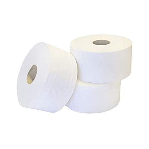Image of Mini Jumbo Toilet Rolls 2.25 Inch - Pack of 12 | 2ply Toilet Paper, White Toilet Tissue, Industrial Toilet Paper