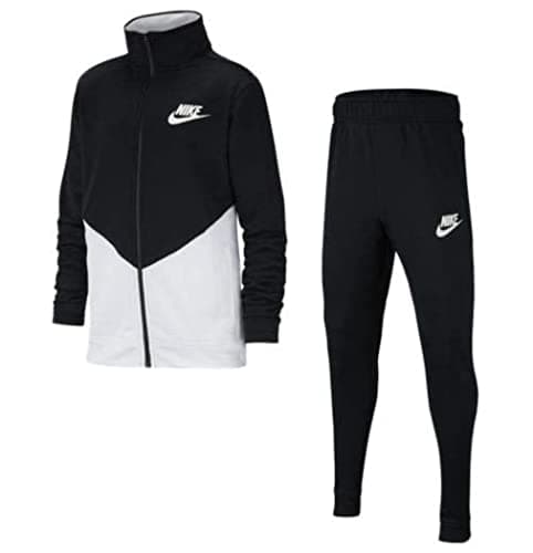 Image of NIKE Nsw Core Trk Ste Ply Futura Track Suit Kids Track Suit - Black/White/White, X-Small
