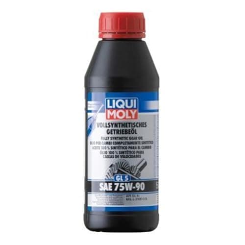 Image of LIQUI MOLY Fully Synthetic Gear Oil (GL5) SAE 75W-90 | 500 ml | Gear oil | Hydraulic oil | SKU: 1413