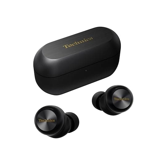 Image of Technics EAH-AZ100E-K Wireless Earbuds with Noise Cancelling, Multipoint Bluetooth, Voice Focus AI, Comfortable In-Ear Headphones, Black