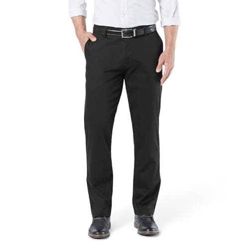 Image of Dockers Signature Chino Slim Fit Men's Black 32W / 32L