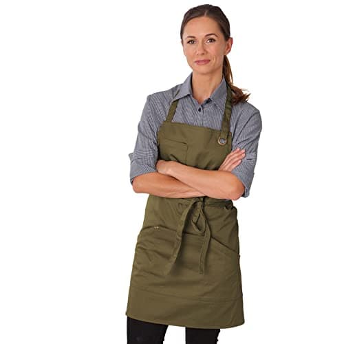 Image of Denny's Unisex Adult Le Chef Full Apron (One Size) (Olive)