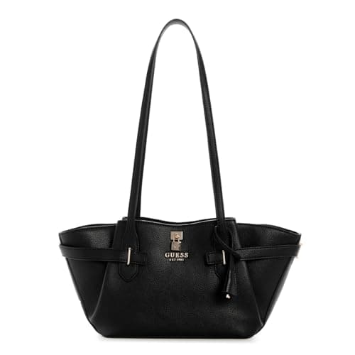 Image of GUESS Yesba Girlfriend Shoulder Satchel, Black, One Size, Yesba Girlfriend Shoulder Satchel