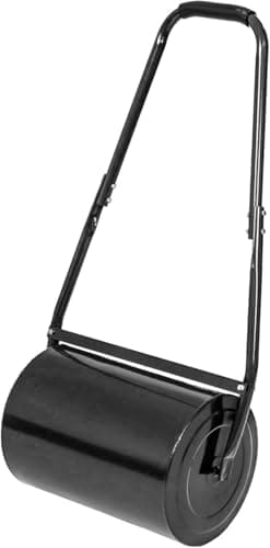 Image of Globewolf Garden Lawn Roller, Steel Drum, 30 Litre Capacity, 42cm Rolling Width, with Scraper Bar and Soft Touch Handle (30L)